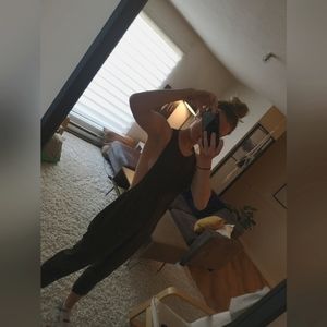 Fun dark green jumpsuit